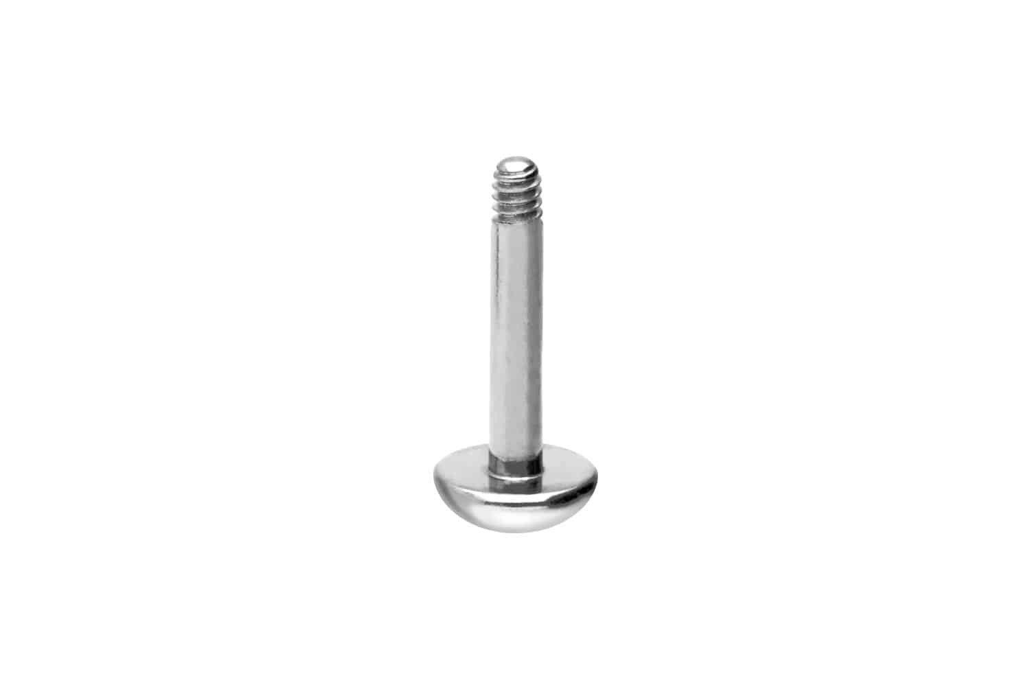 Piercing-Set Titan Labret ohne Kugel ABGERUNDETE PLATTE