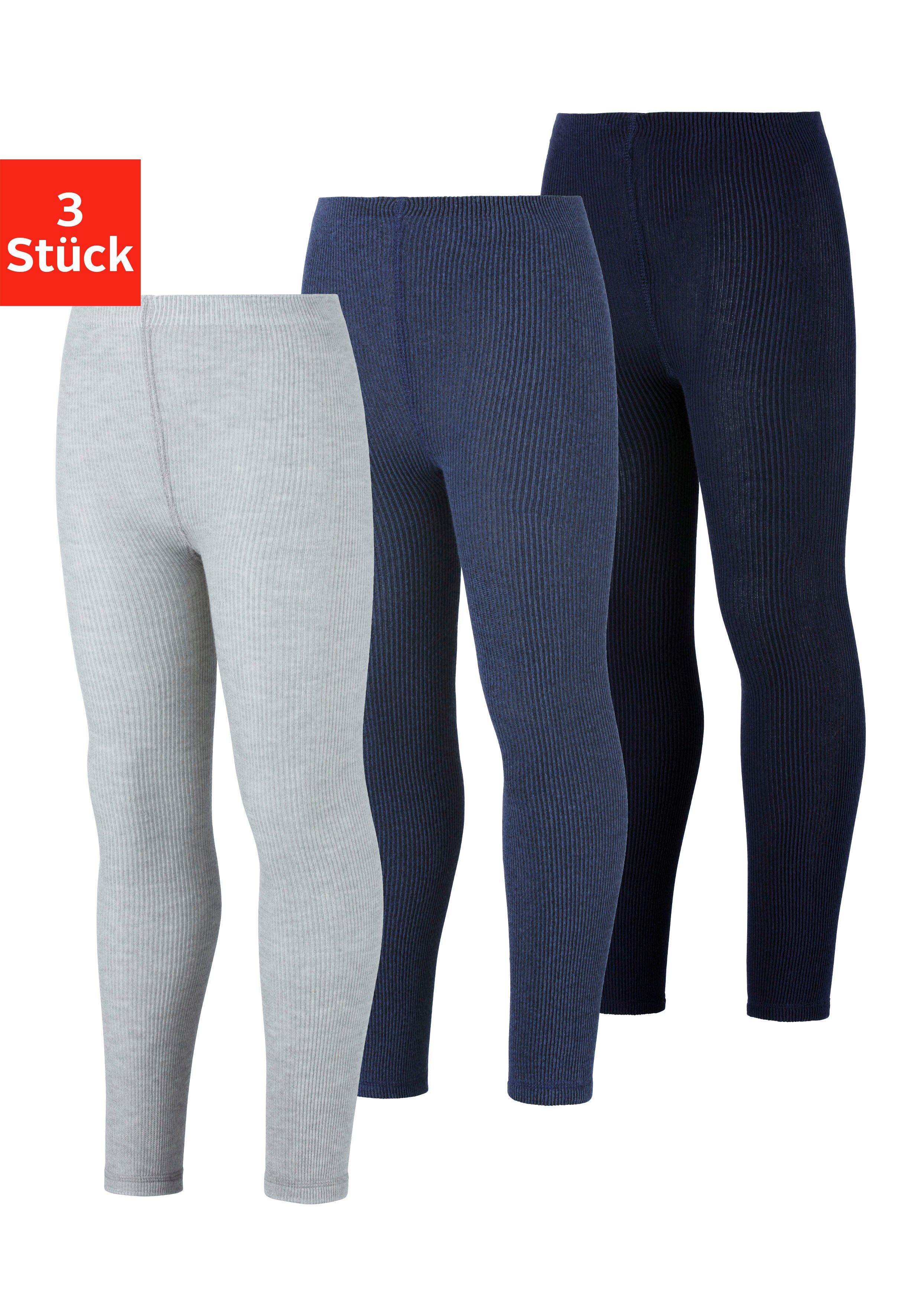 H.I.S Strickstrumpfleggings (Packung 3 St. Gr. 98/104 bis 146/152) in feiner Rippqualität