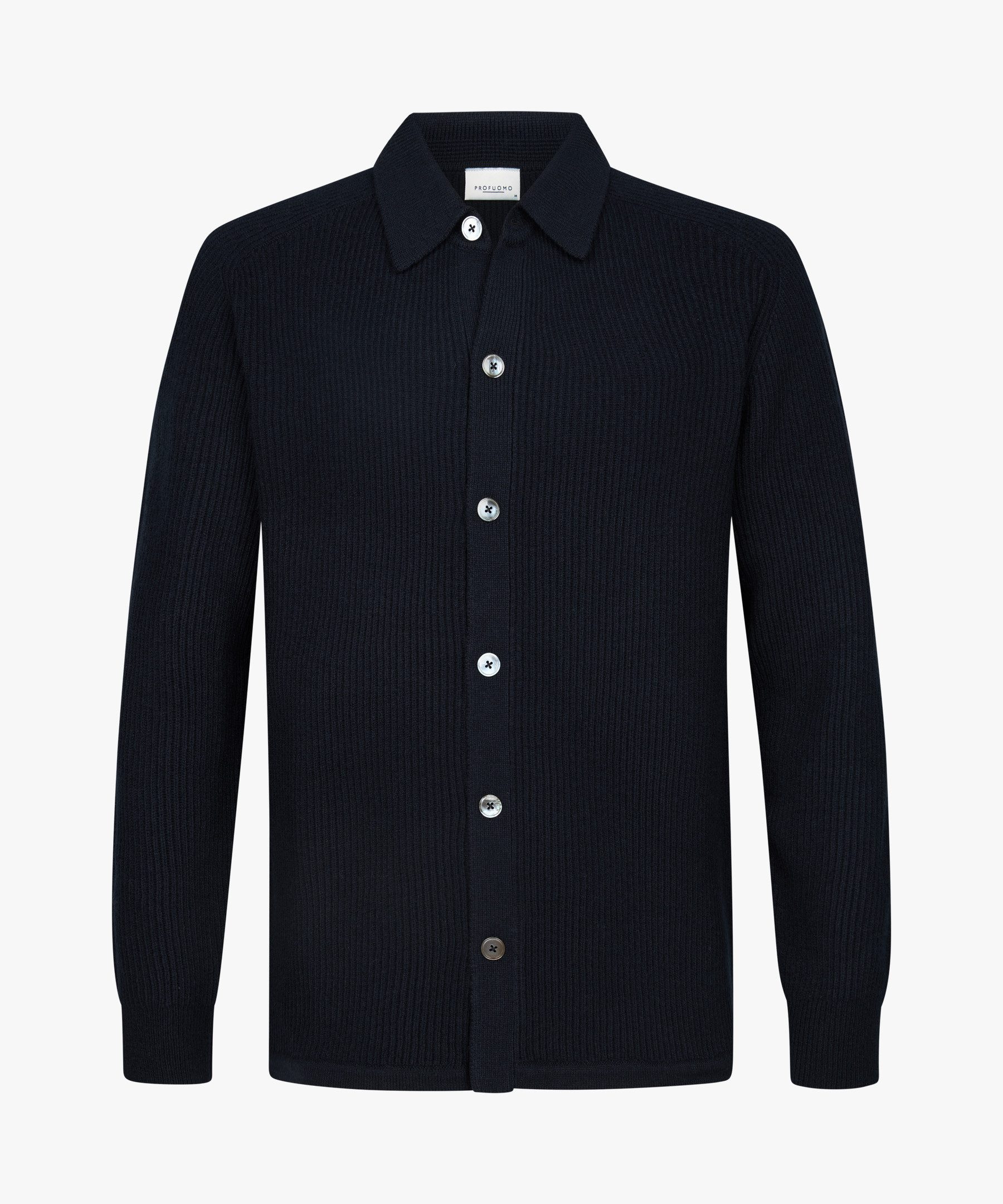 Profuomo Oversize-Shirt OVERSHIRT FULL BUTTON NAVY