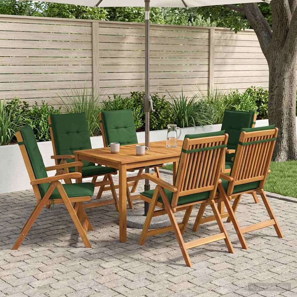 vidaXL Gartenlounge-Set 7-teiliges Garten Essset Natur Massivholz