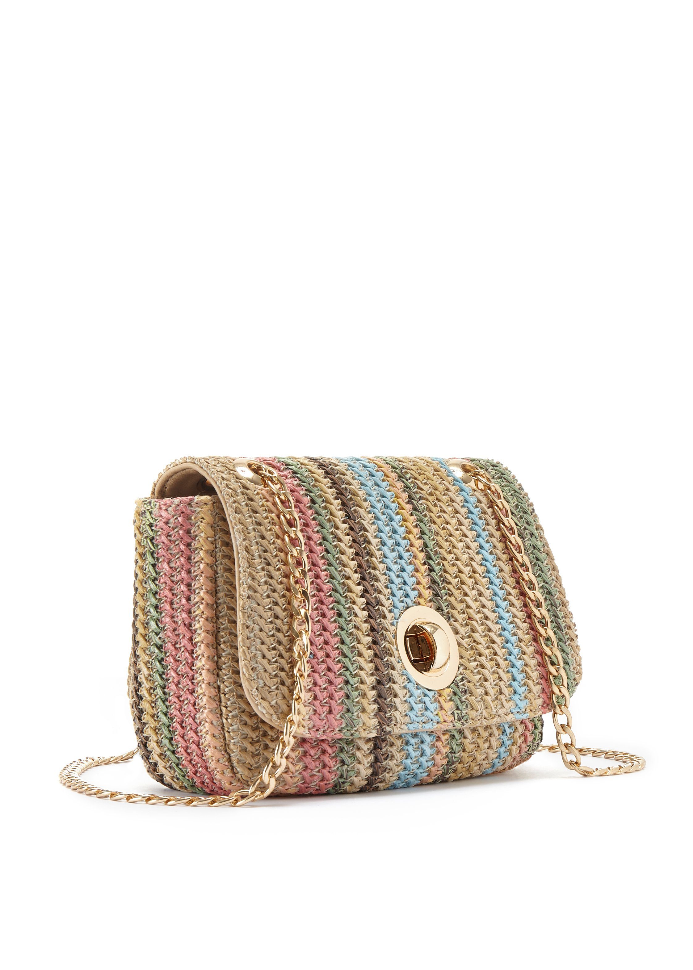 Vivance Umhängetasche Minibag, Handtasche, Henkeltasche, Bast-Optik, günstig online kaufen