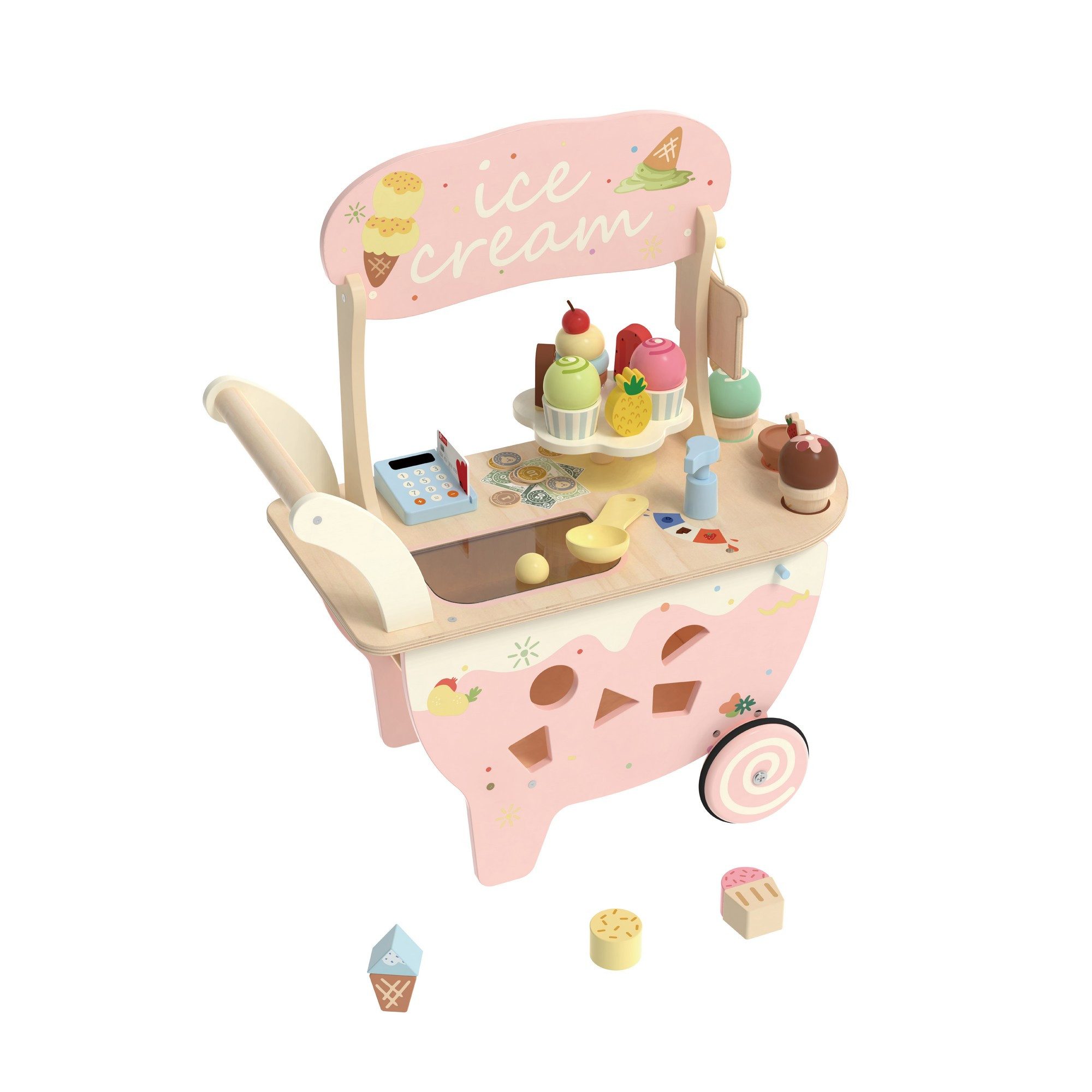 Classic World Kaufladen Classic World - Eiscremewagen - 52,8x26,5x60,7cm - ab 3 Jahre