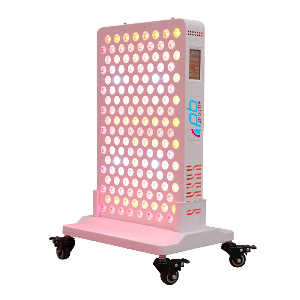 pb Red Light Rotlicht-Panel 2 Pro Touchscreen, Fernbedienung, App, EMFfrei 0,0 µT, 3Jahre Garantie, 9 Wellenlängen (R+NIR+ Spectrum) 480, 590, 630, 660, 670, 810, 830, 850, 1060 nm, 8-tlg., Schutzbrille, Fernbedienung, Aufhängeset, Ständer, auch für Haustiere, Schmerzlinderung, Entzündungsreduktion, Muskelverspannung, Schlaf
