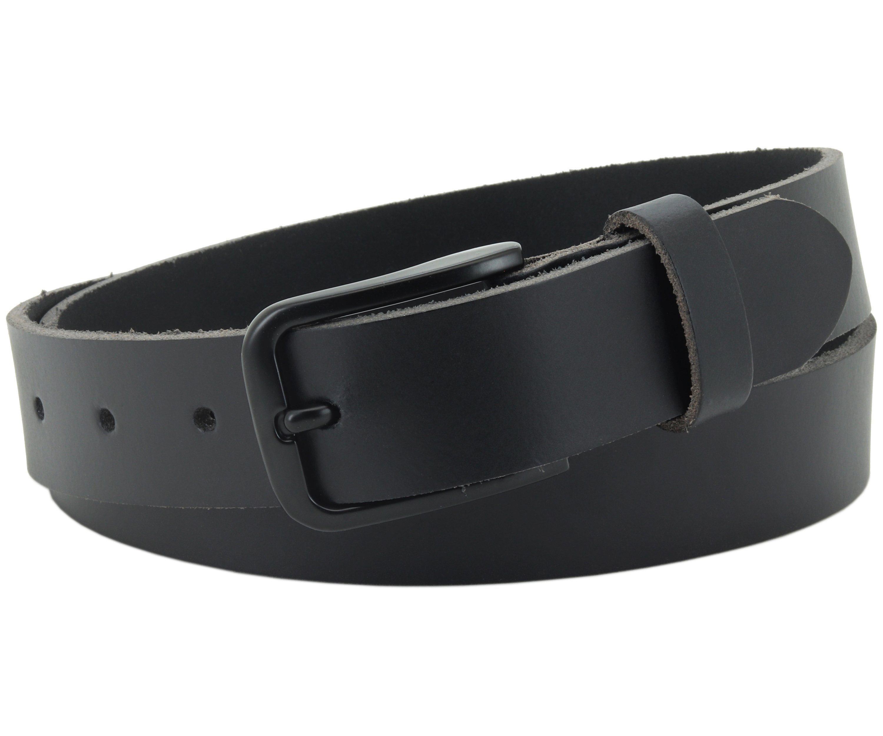 Ledergürtel OM314-PL-Schwarz