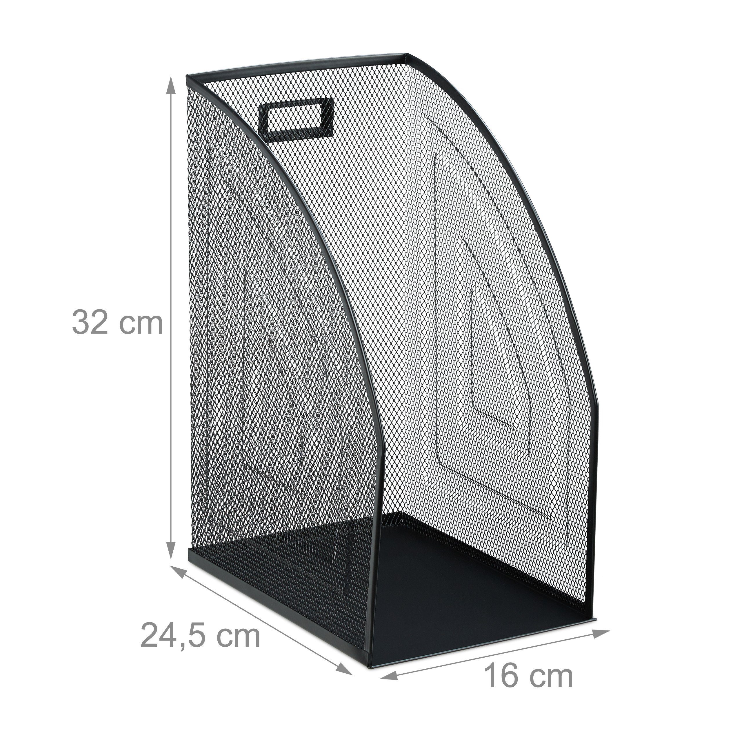 relaxdays Organizer Stehsammler Metall (1 St), schwarz – Bild 4 von 5