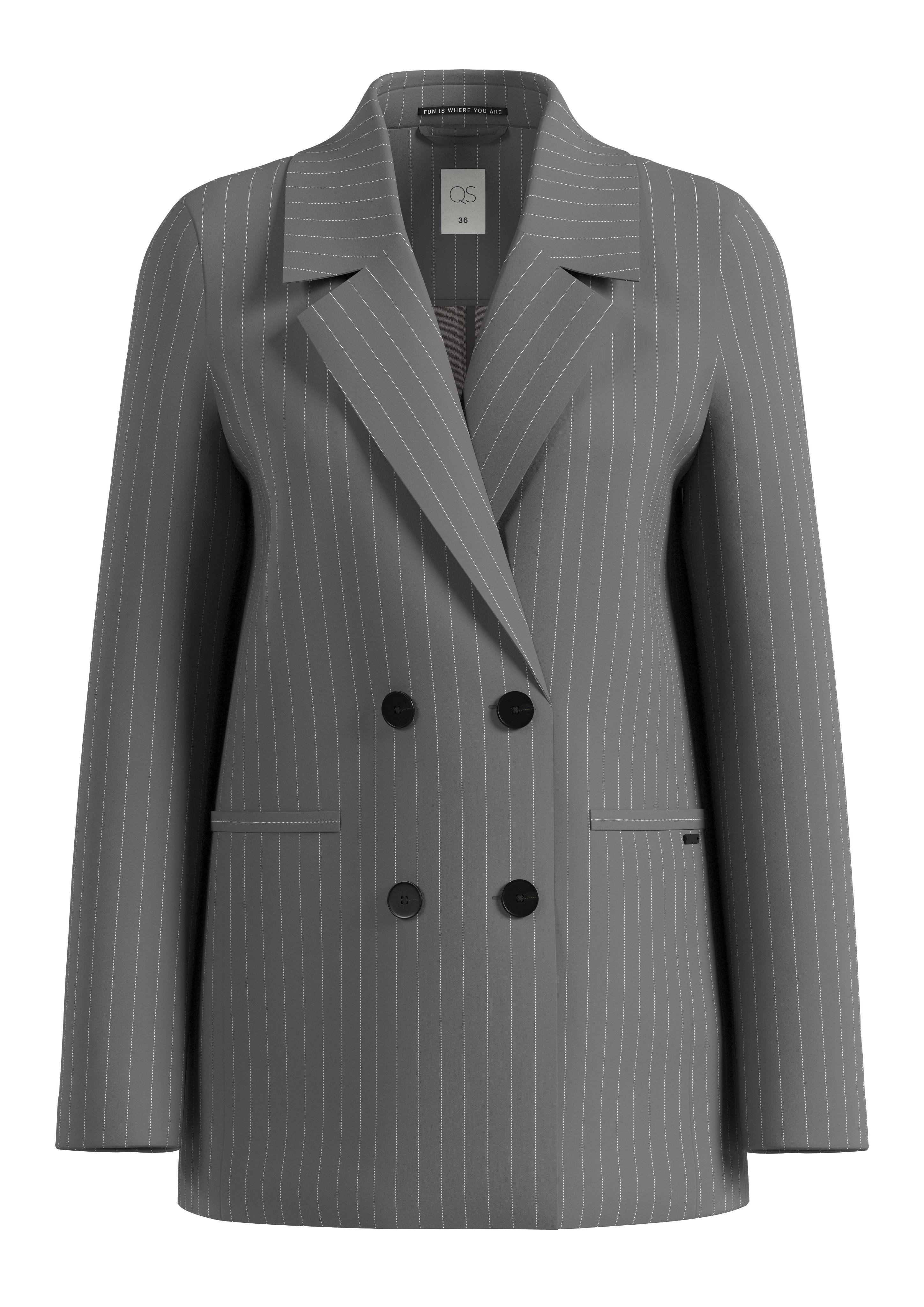 Jackenblazer Oversized-Blazer mit Nadelstreifen