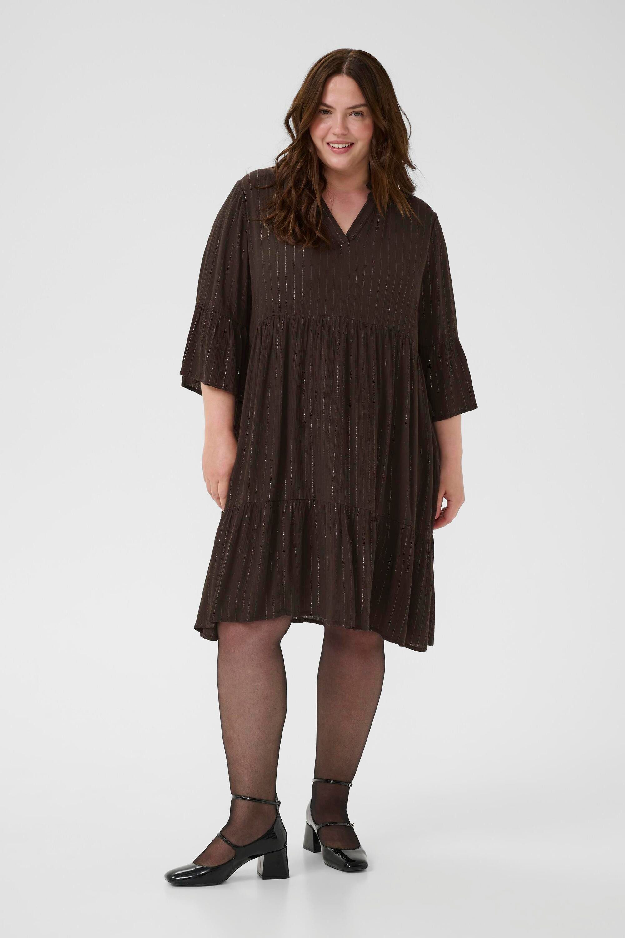 KAFFE Curve Blusenkleid Kleid KClio Große Größen