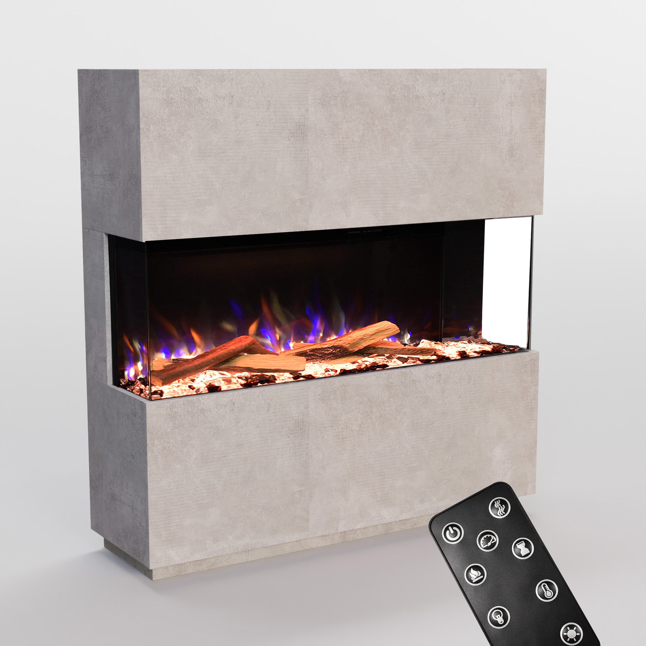 Elektrokamin PR16 E-Motion 3D, Elektrischer Kamin mit 3D Feuer mit Heizung