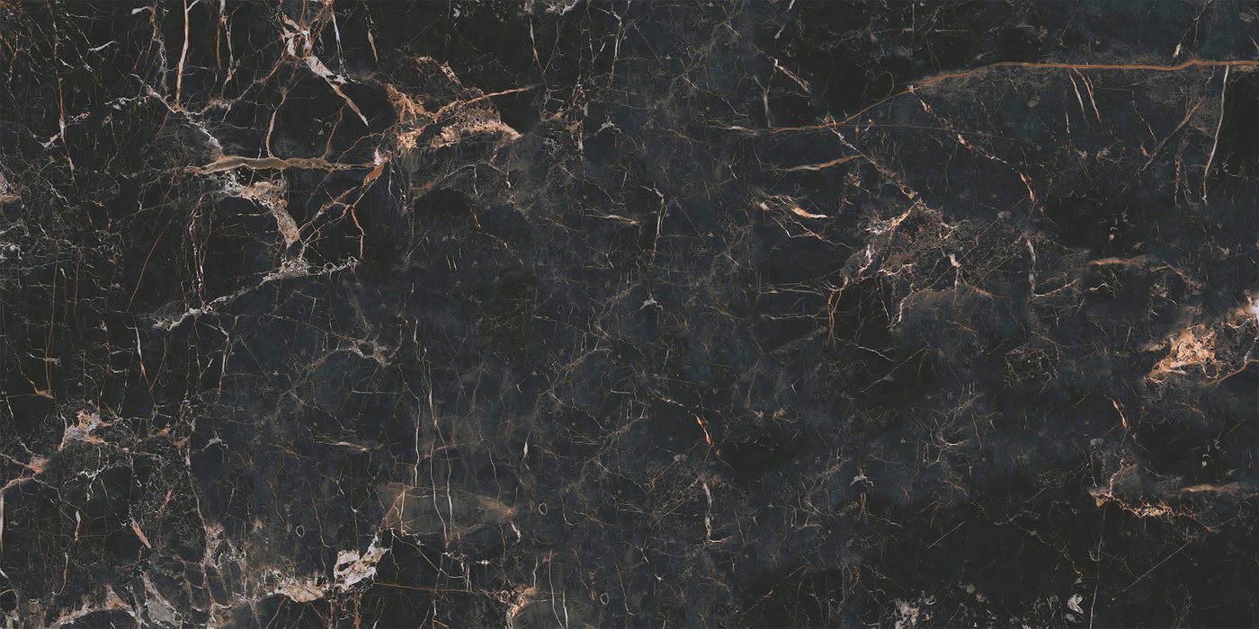Thumbnail - Wandfliese 1 Paket (1,44 m) Fliesen MARQUINA RED GOLD (60 × 120 cm), hochglanz, schwarz, Steinoptik Küche Wand Badfliese...