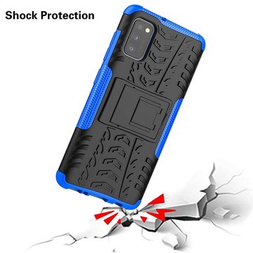 CoolGadget Handyhülle Blau als 2in1 Schutz Cover Set für das Samsung Galaxy A13 5G / A04s 6,5 Zoll, 2x Glas Display Schutz Folie + 1x Case Hülle für Galaxy A13 5G A04s