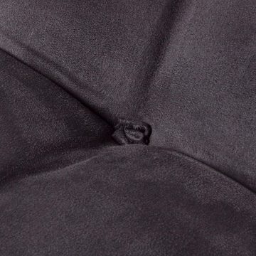 Homescapes Sitzkissen Rückenkissen schwarz – Rückenstützkissen 68 x 58 cm mit Velours-Bezug