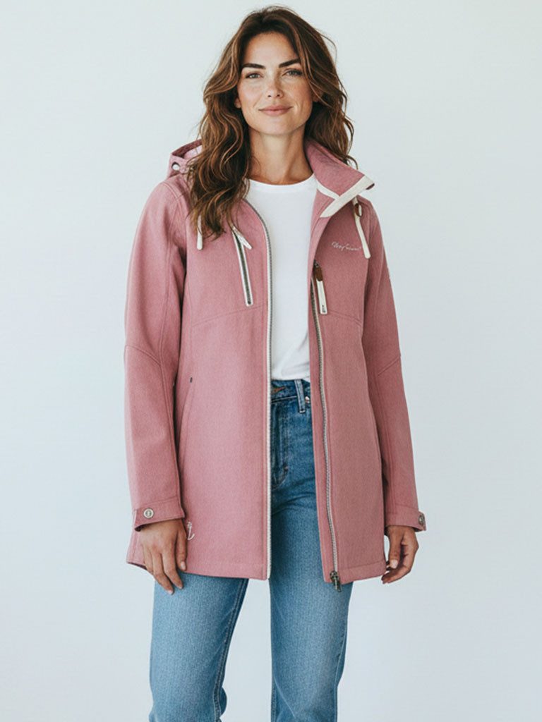 Dry Fashion Softshellmantel Damen Softshelljacke Büsum mit abnehmbarer Kapu günstig online kaufen