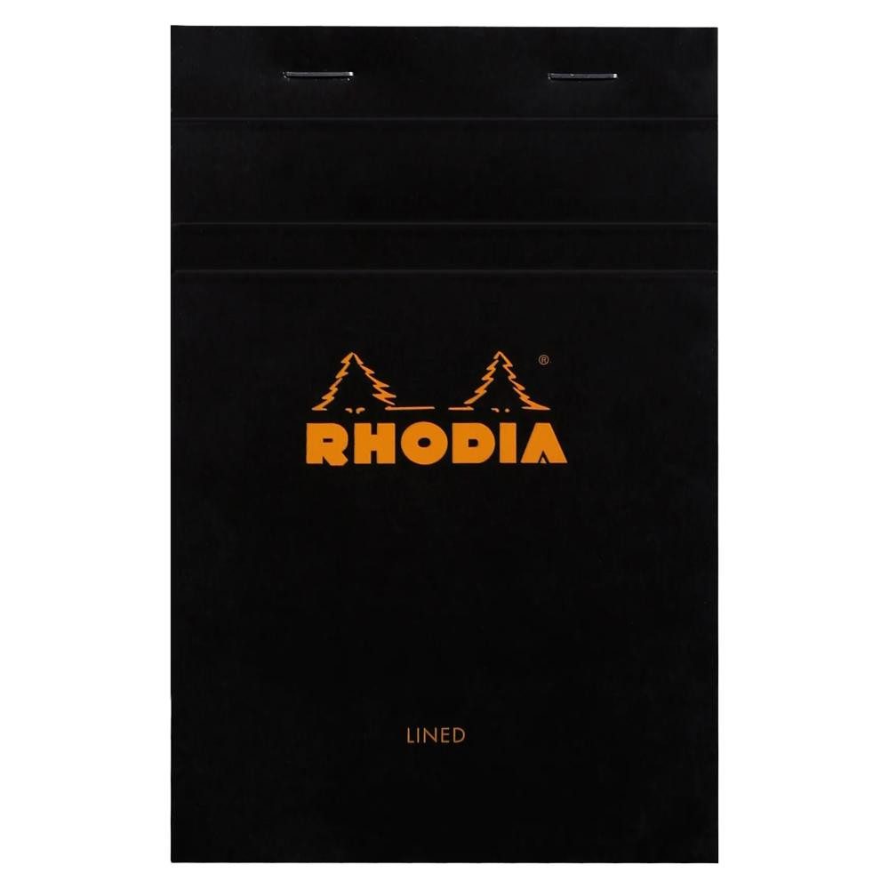 Notizblock Rhodia Notizblock 110x170 geh lin 80Bl sw
