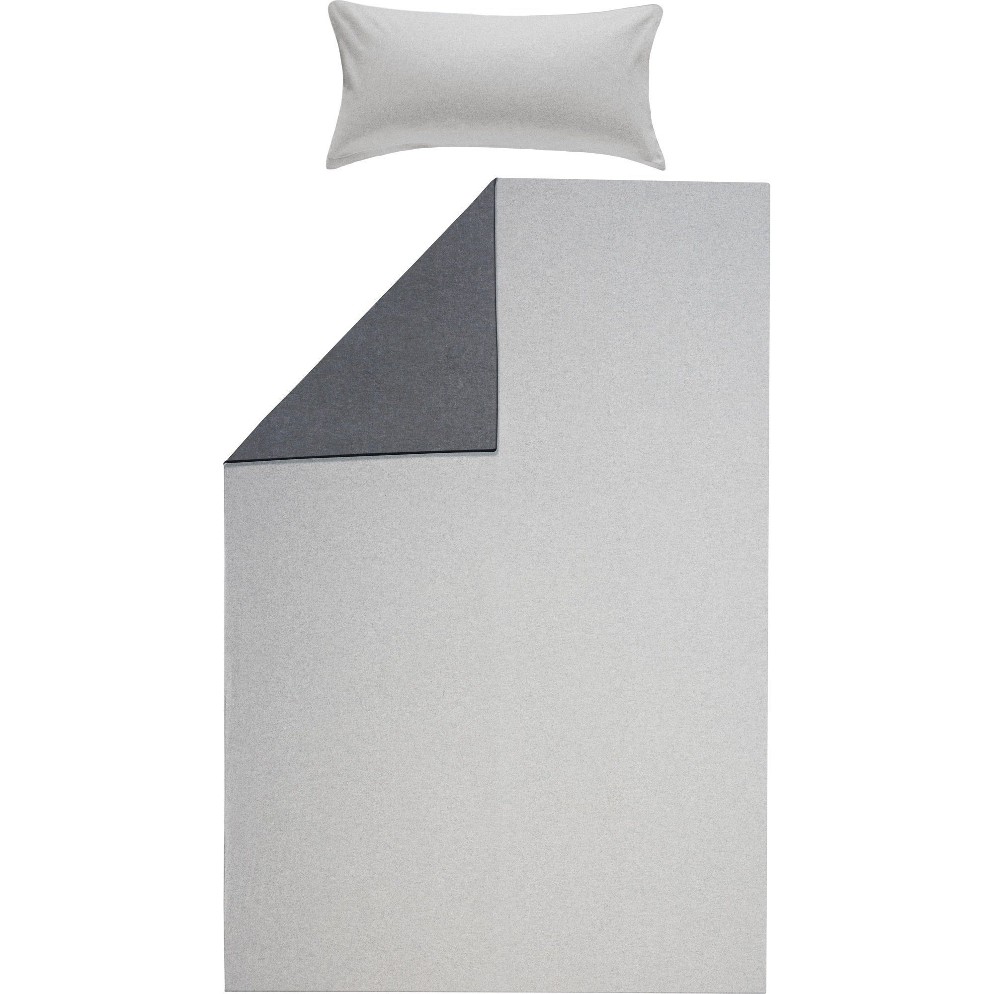 Erwin Müller Bettwäsche Wendebettwäsche, Biber, Uni günstig online kaufen
