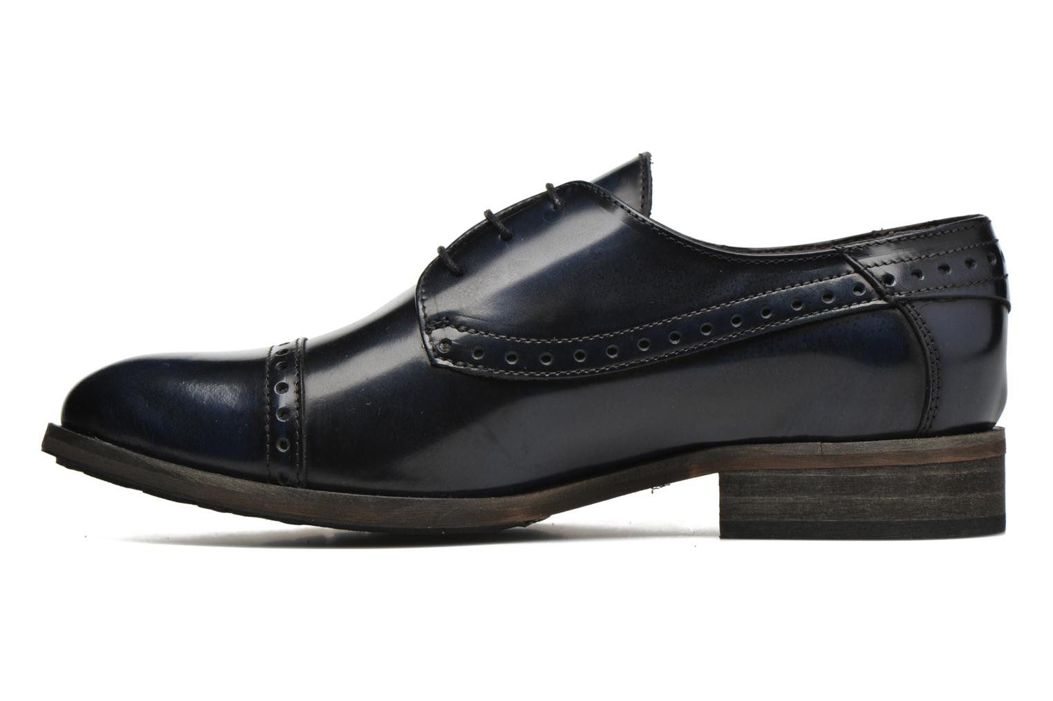 DKODE Sally Slipper Halbschuhe Schnur Deep navy blau Leder Schnürschuh Fällt klein aus