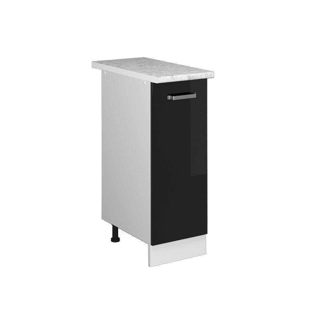 Vicco Apothekerschrank R-Line, Schwarz Hochglanz/Weiß, 30 günstig online kaufen