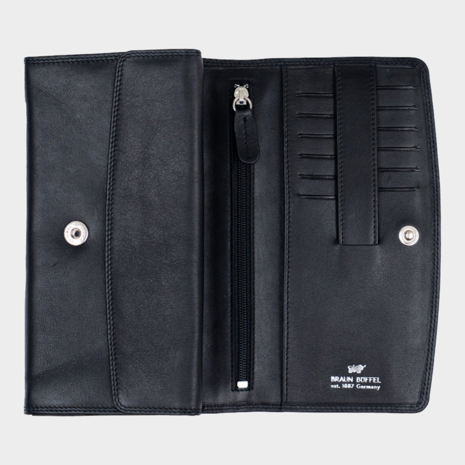 Braun Büffel Geldbörse GOLF RFID Geldbörse L 9 Kartenfächer schwarz