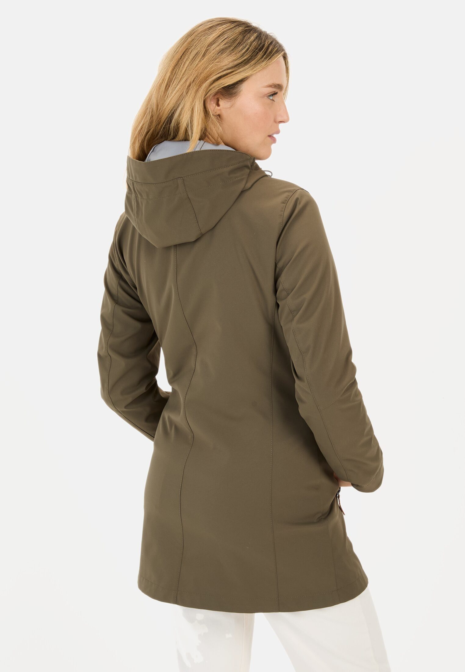camel active Softshelljacke aus recyceltem Polyester Langarm Kapuze Markenl günstig online kaufen