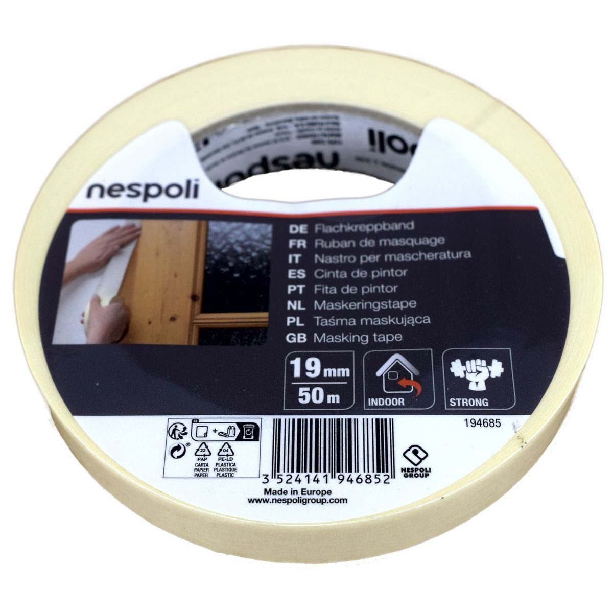 Color Expert Klebeband Malerkrepp Rolle 50m Klebeband Naturkautschuk