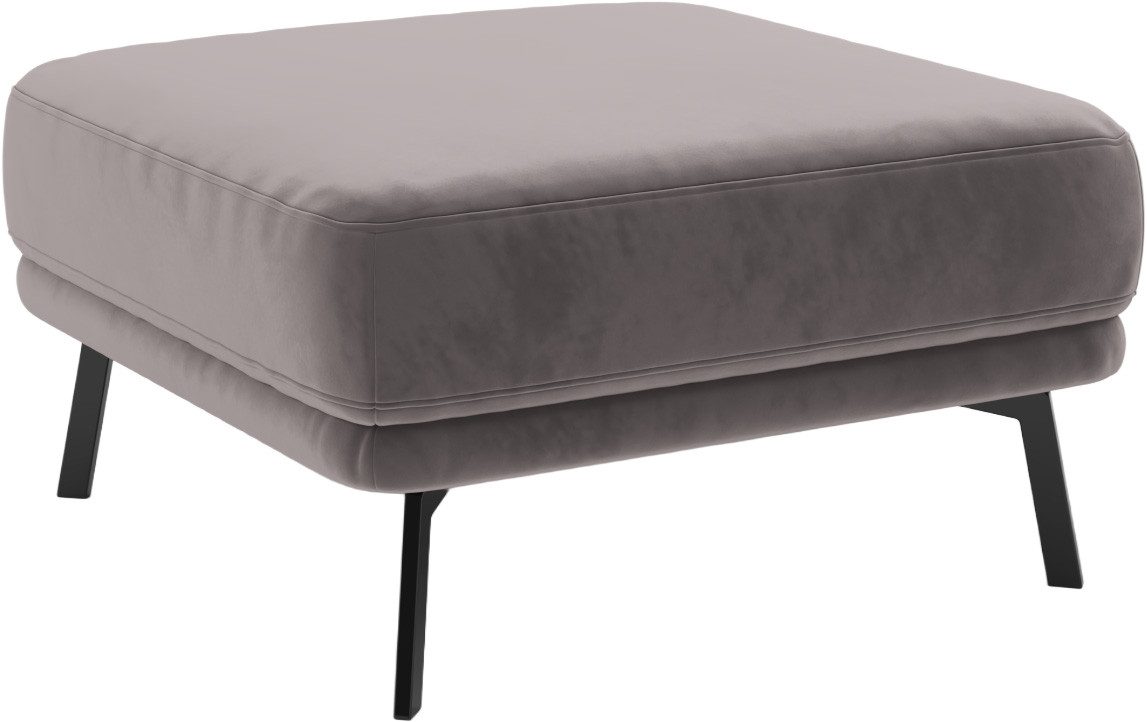 SCHÖNER WOHNEN-Kollektion Hocker Pearl - 5 Jahre Hersteller-Garantie, auch in Bouclé, Passend zur Serie Pearl, B/T/H: 80/80/45cm, Füße Metall