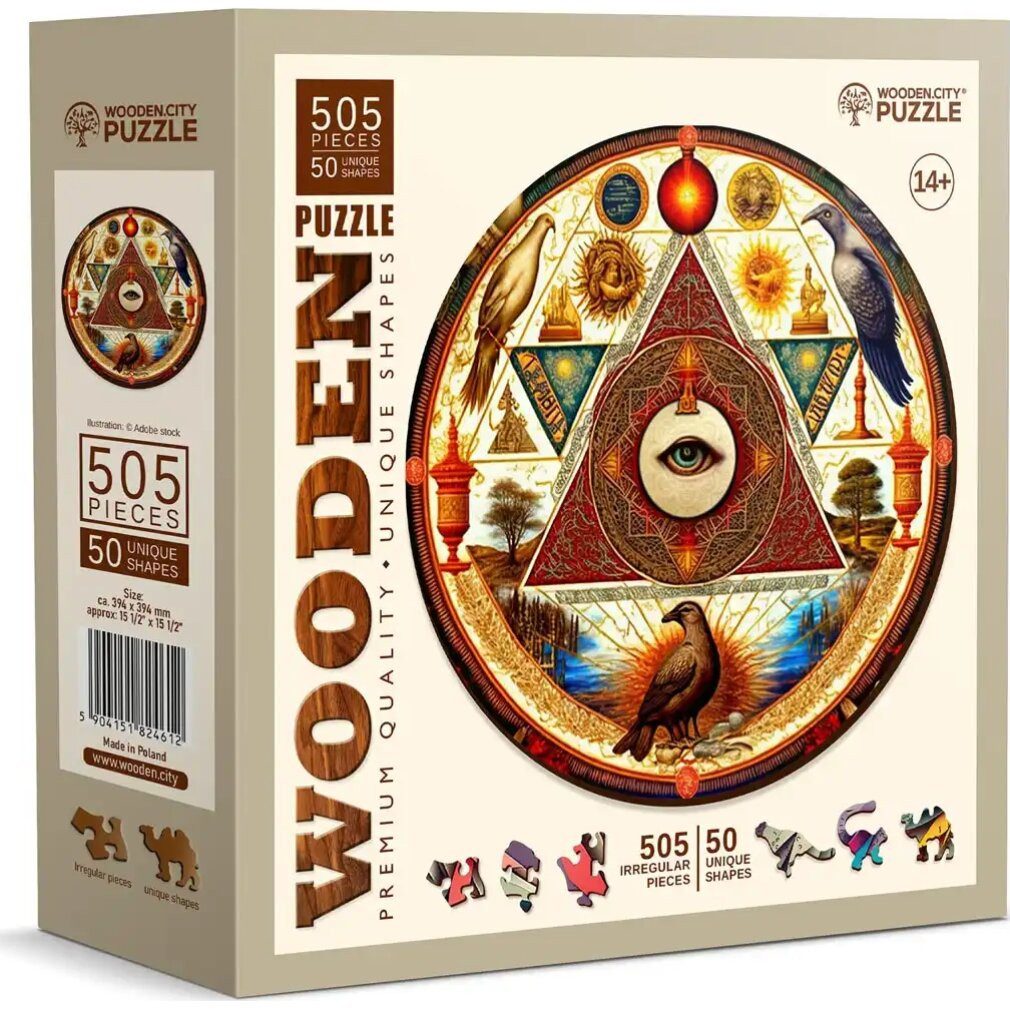Wooden City Puzzle Holzpuzzle Auge des Universums 505 Teile, Puzzleteile