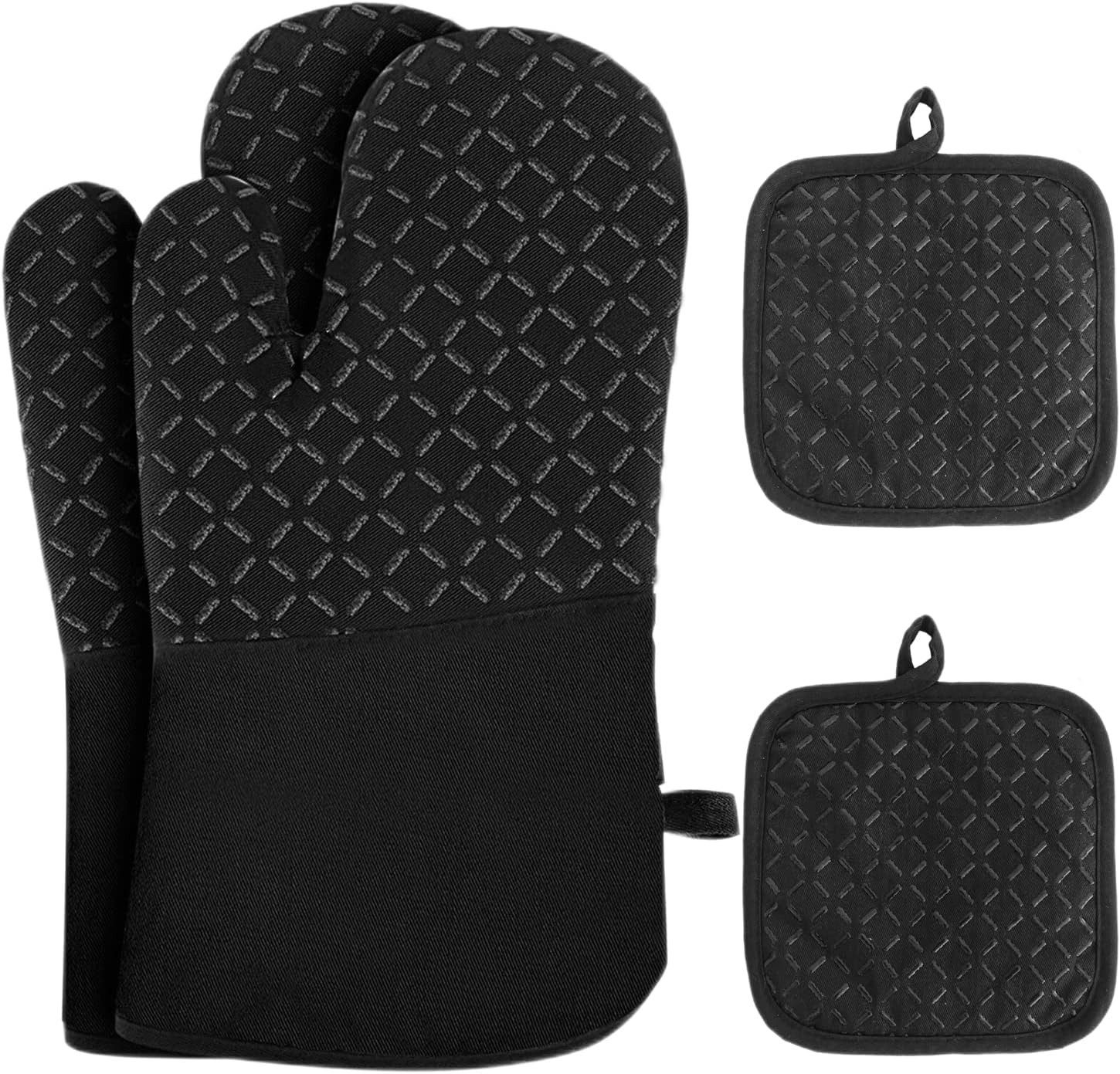 VEKROBOT Topflappen 4 Backmatten Topflifter Hitzebeständig rutschfeste Silikon Oberfläche, (1-tlg., Geeignet für Backen, Küche und Kochen)