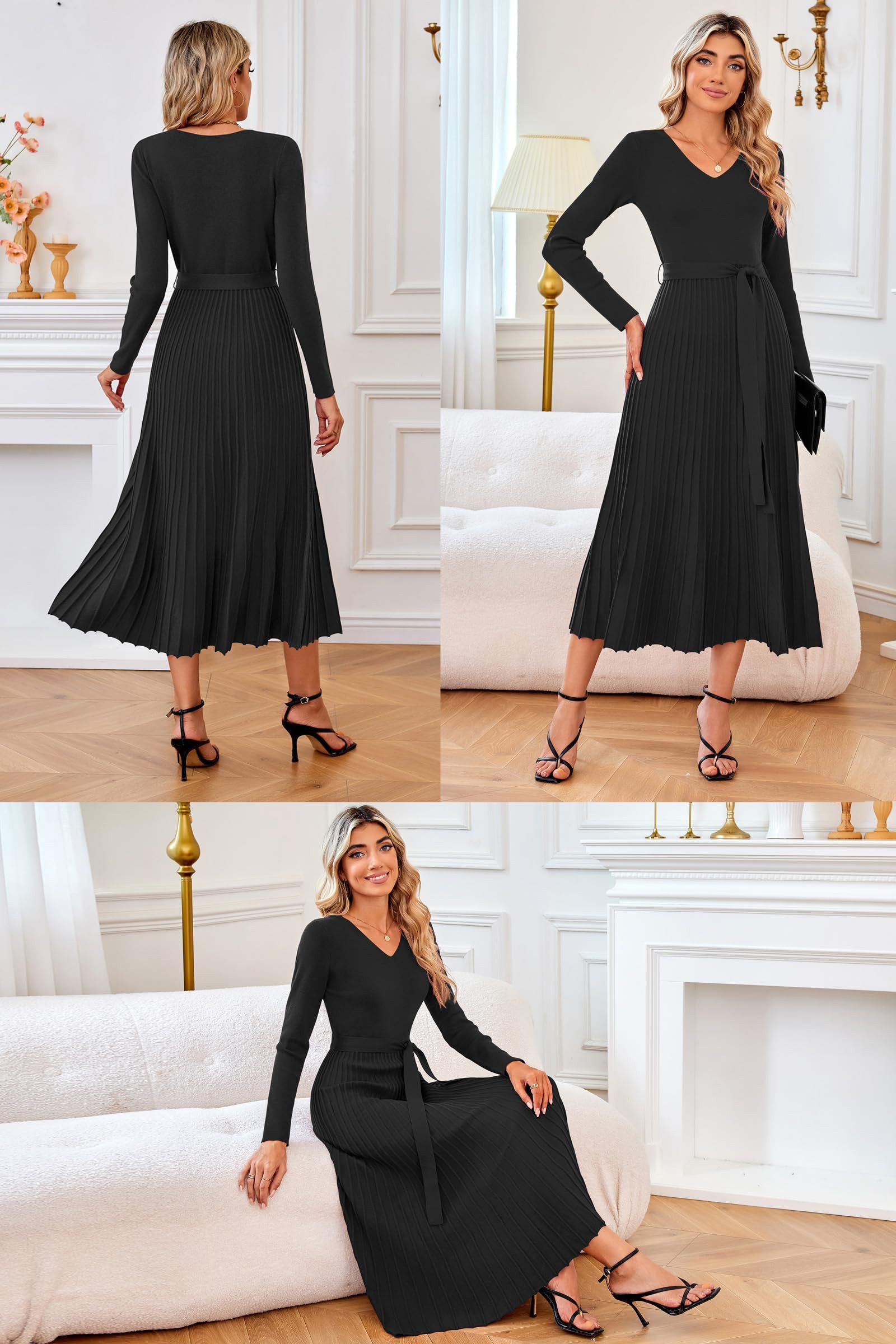 Arach&Cloz Strickkleid Arach&Cloz Damen Pulloverkleid Herbst Winterkleid La günstig online kaufen