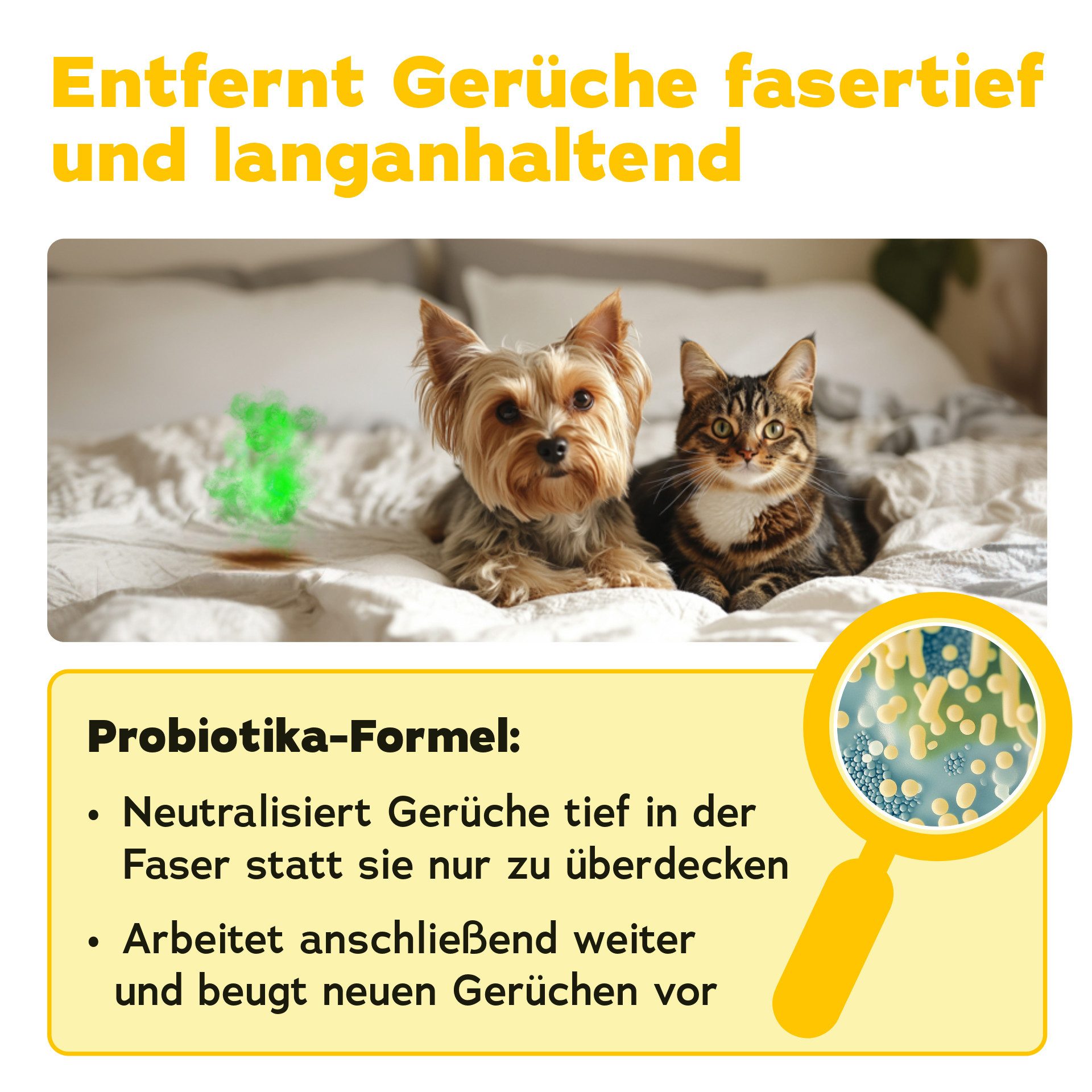 bio-chem Textilerfrischer Geruchsentferner Wäschespülung 1 L probiotischer Zusatz gegen Gerüche (Geruchsentferner Wäschespülung 1 L + Dosierbecher)