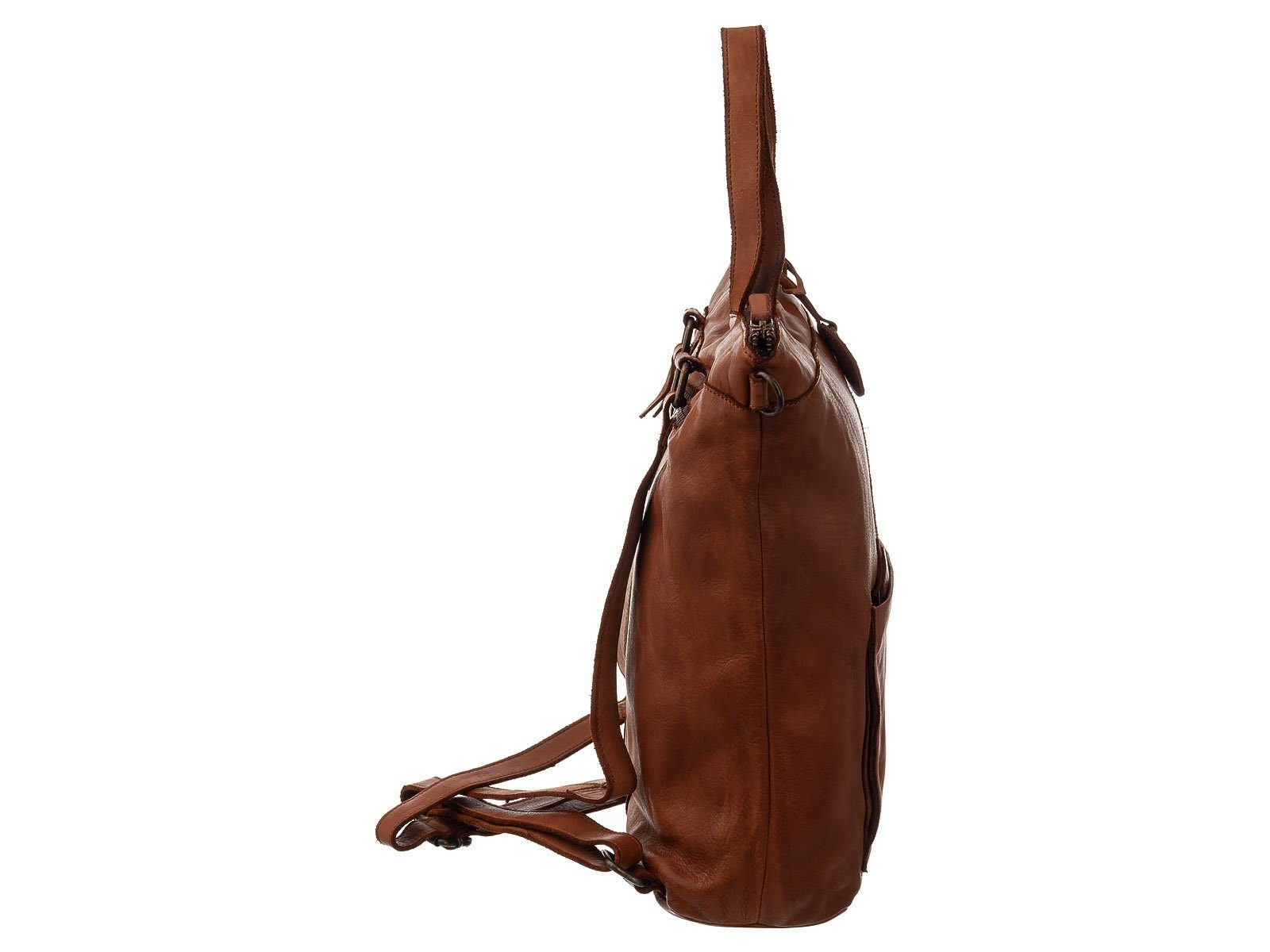 HARBOUR Casual Backpack-Style 2nd Laptoptasche, Orion Cognac Leder Cool Cityrucksack