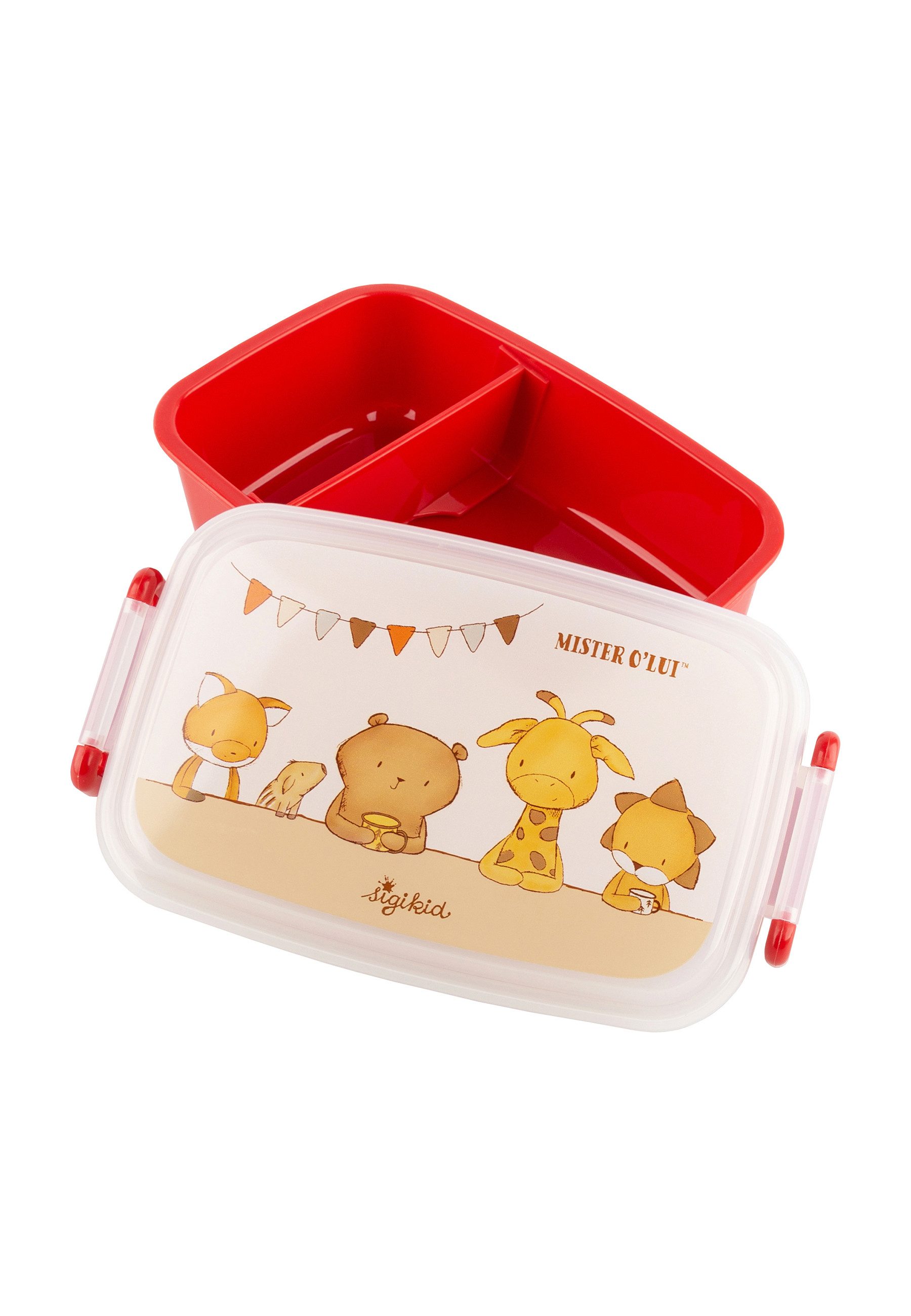 Sigikid Lunchbox Brotdose 5 Kuschel-Freunde, Material außen: Box 100% PP, Deckel 100% PS, Griffe 100% ABS; Material innen: Silikondichtungsring in Deckel, (1-tlg)