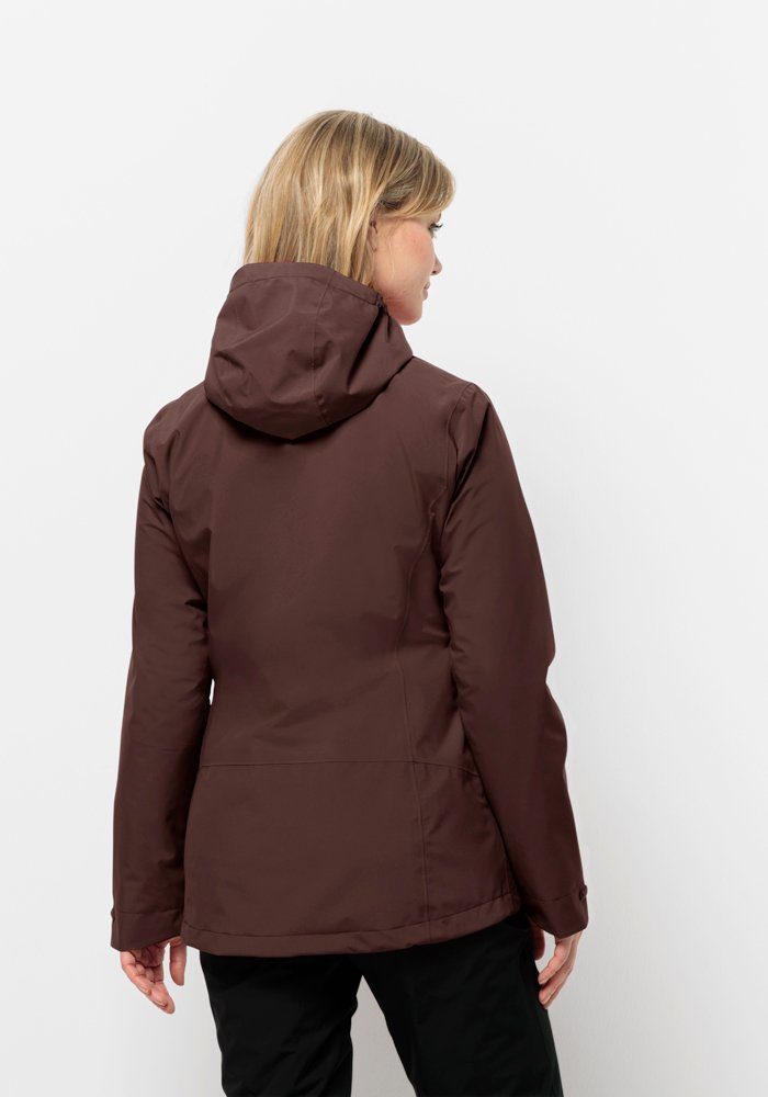 Jack Wolfskin 3-in-1-Funktionsjacke MOONRISE 3IN1 W (2 dark-maroon JKT teilig)