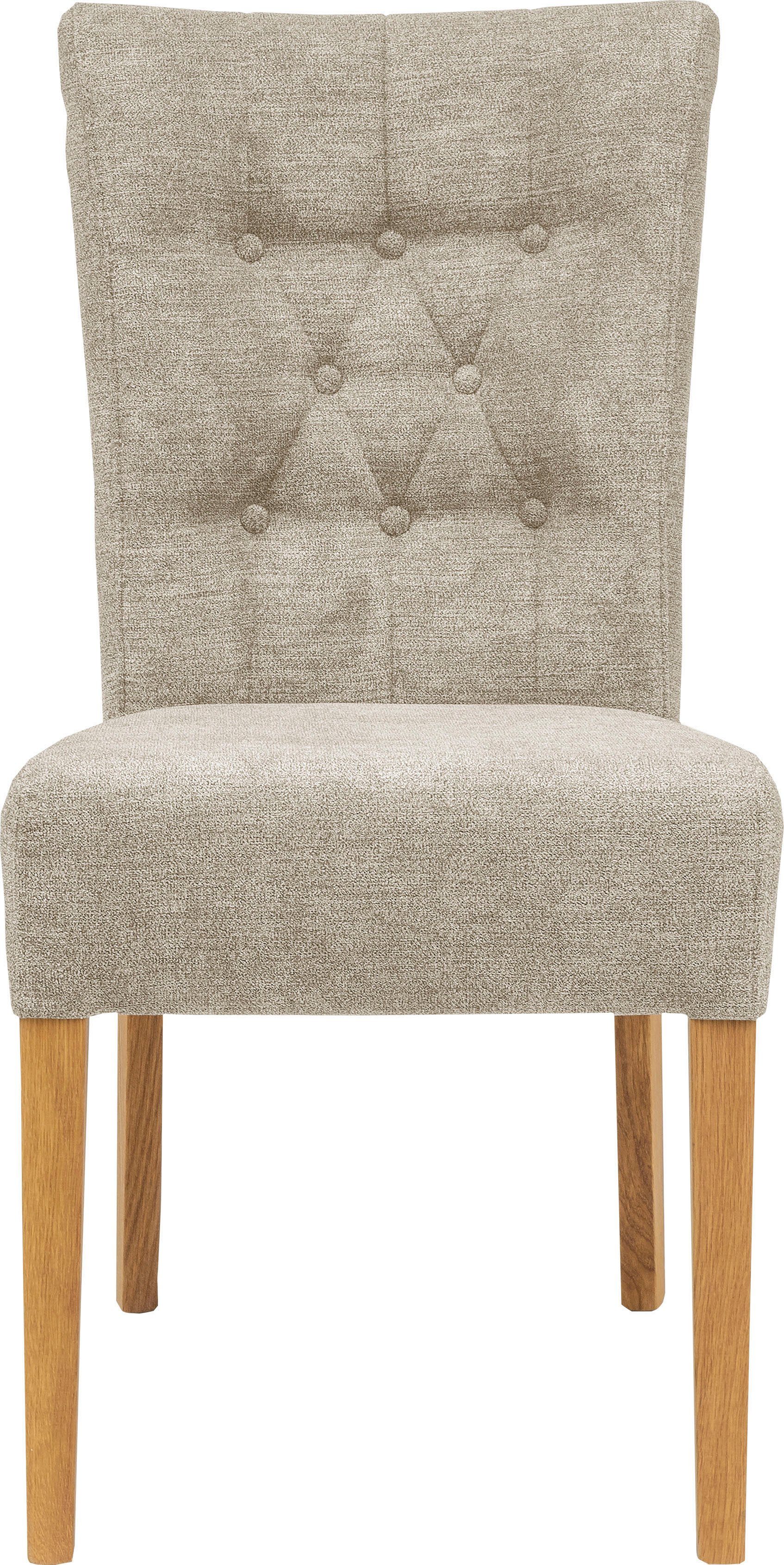 Home affaire Polsterstuhl Queen (Set, 2 St), Esszimmerstuhl mit Knopfheftung, 2er, 4er oder 6er-Set