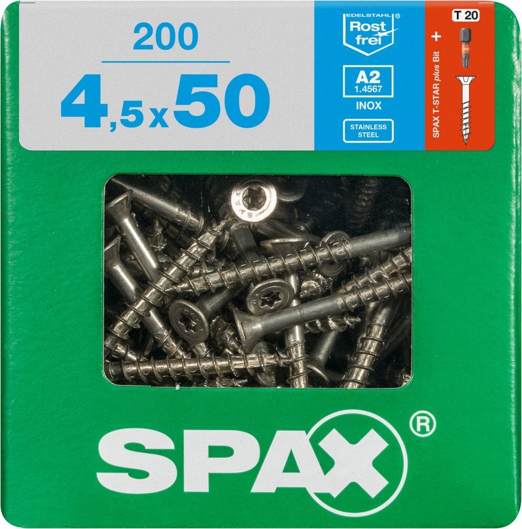 SPAX 200 x 4.5 50 - TX mm Spax Holzbauschraube 20 Universalschrauben