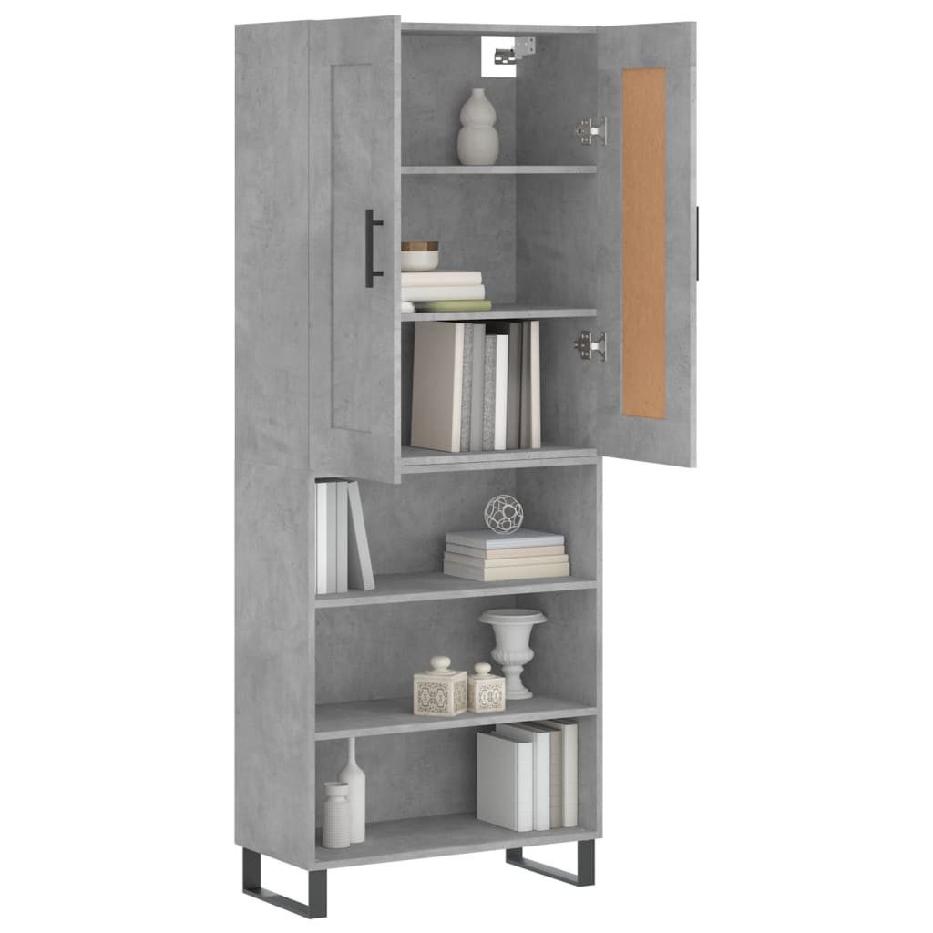 vidaXL Highboard Highboard Betongrau 69,5x34x180 cm günstig online kaufen
