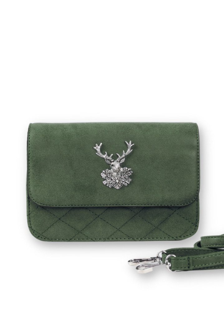 CASSANDRA Handtasche Trachtentasche - CHRISTINA - hellgrau, grün, schwarz