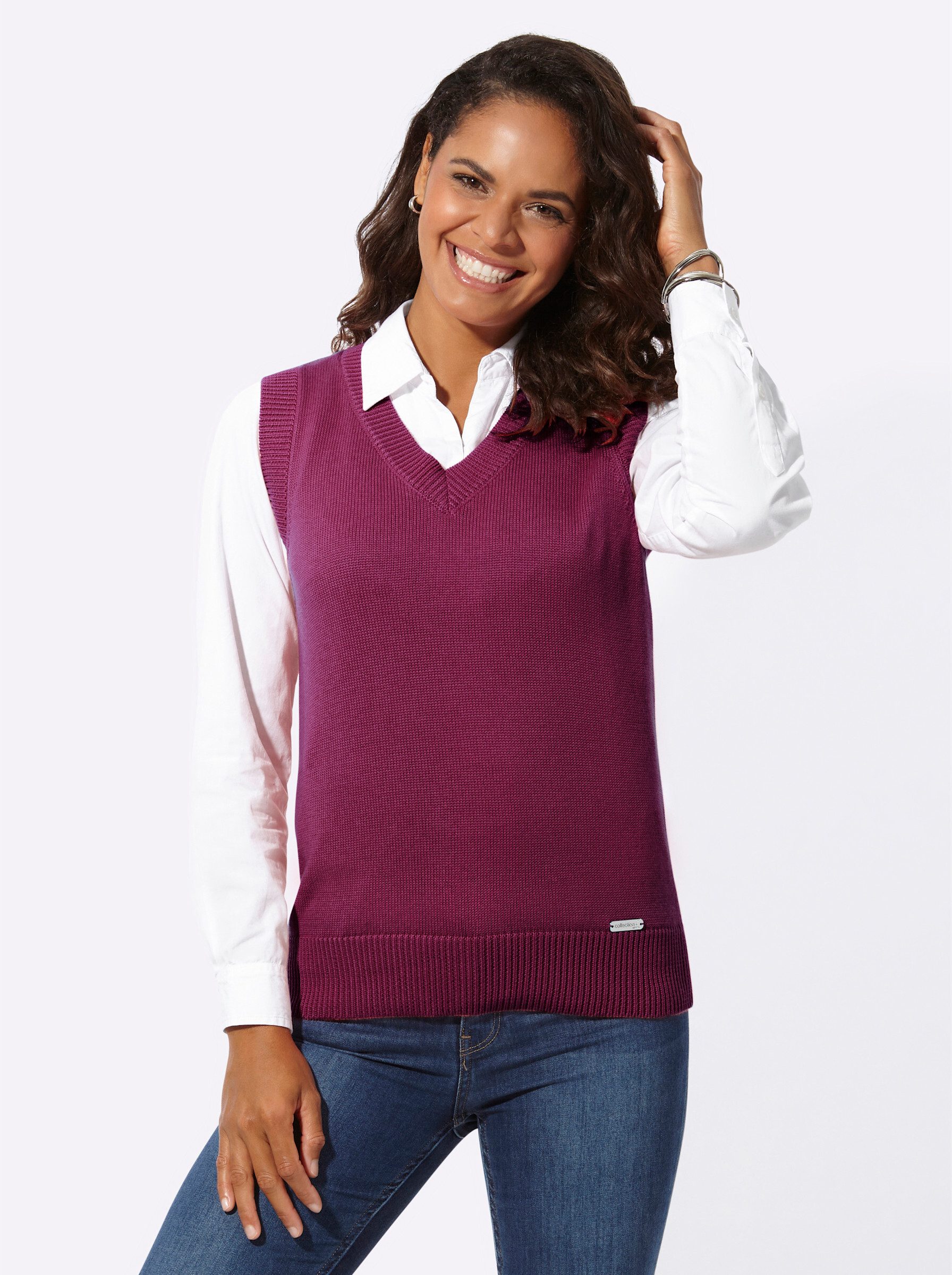 Witt Strickpullover Pullunder Ärmellos Jersey