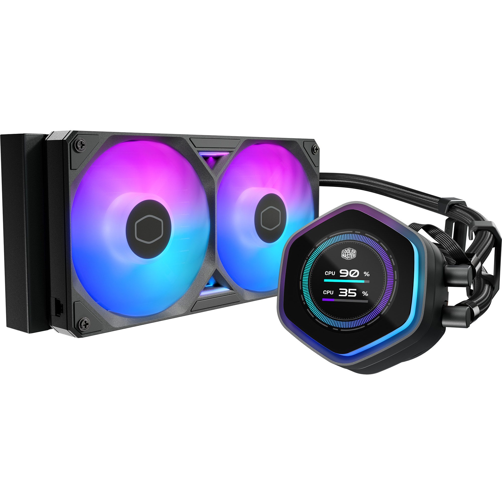 COOLER MASTER CPU Kühler Cooler Master MasterLiquid 240 Atmos II LCD ARGB
