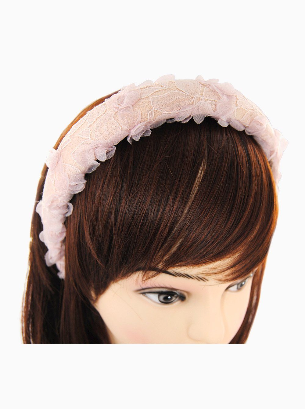 axy Haarreif Gepolstertes Haarreif-Blumenkranz Look, Vintage Look zur Hochzeit Damen Haareifen Haarband