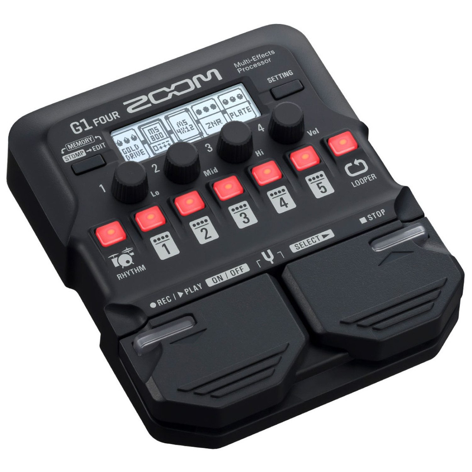 Zoom Audio E-Gitarre Zoom G1 FOUR Multi-Effektgerät für Gitarre, für Gitarre