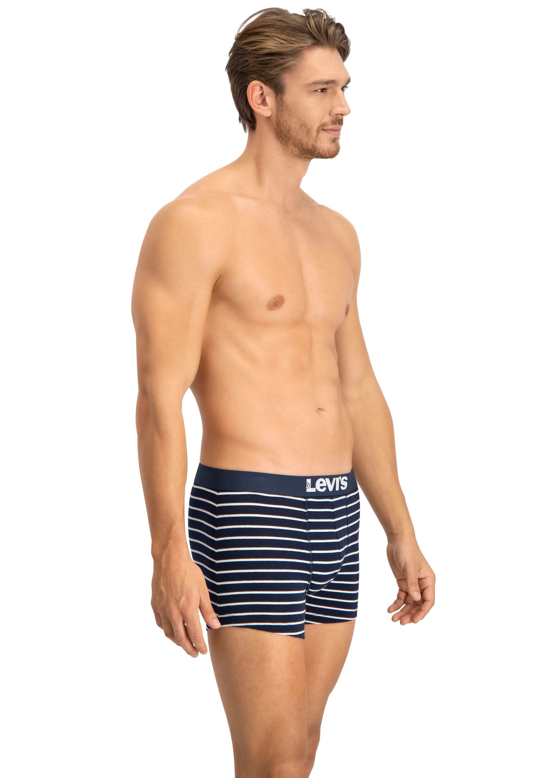 Levi's® Boxershorts (Packung, 2-St) VINTAGE 2P BOXER BRIEF LEVIS MEN STRIPE YD navy