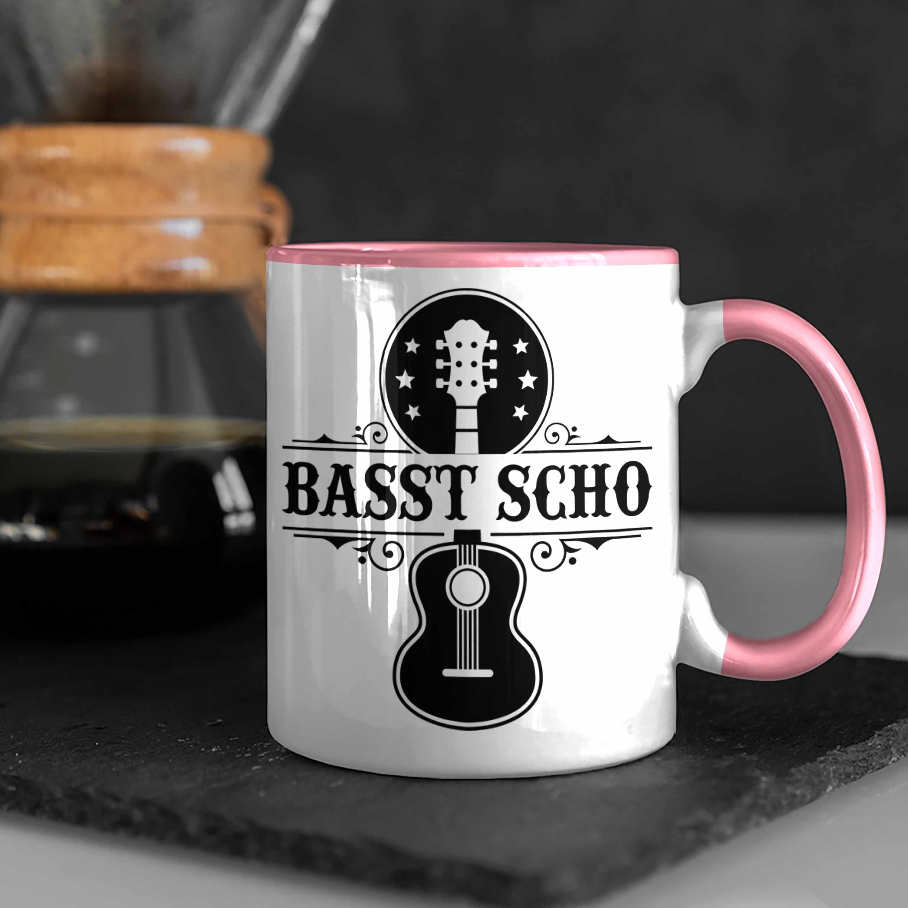 S Bassist Basst Bass-Spieler Geschenkidee Kaffee-Becher Tasse Geschenk Trendation Tasse Rosa