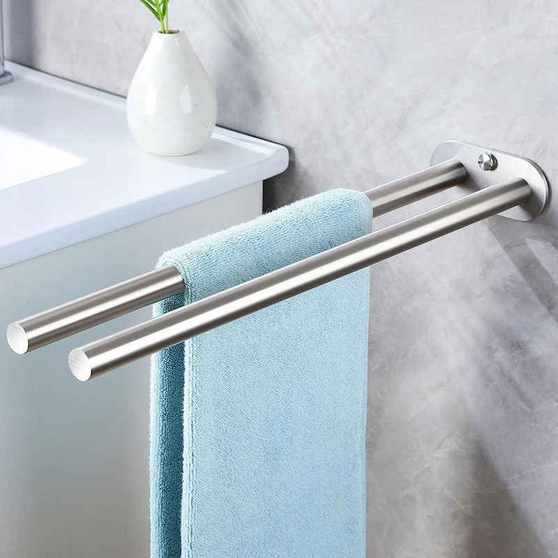 BlauCoastal Handtuchhaken Handtuchhalter Edelstahl, Badezimmer, (Zweiarmig Wandmontage Badezimmer handtuchhalter), 40cm