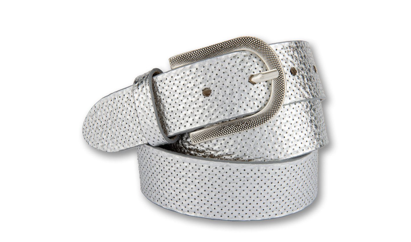 BERND GÖTZ Ledergürtel mit elegant pointiertem Pixel-Look günstig online kaufen