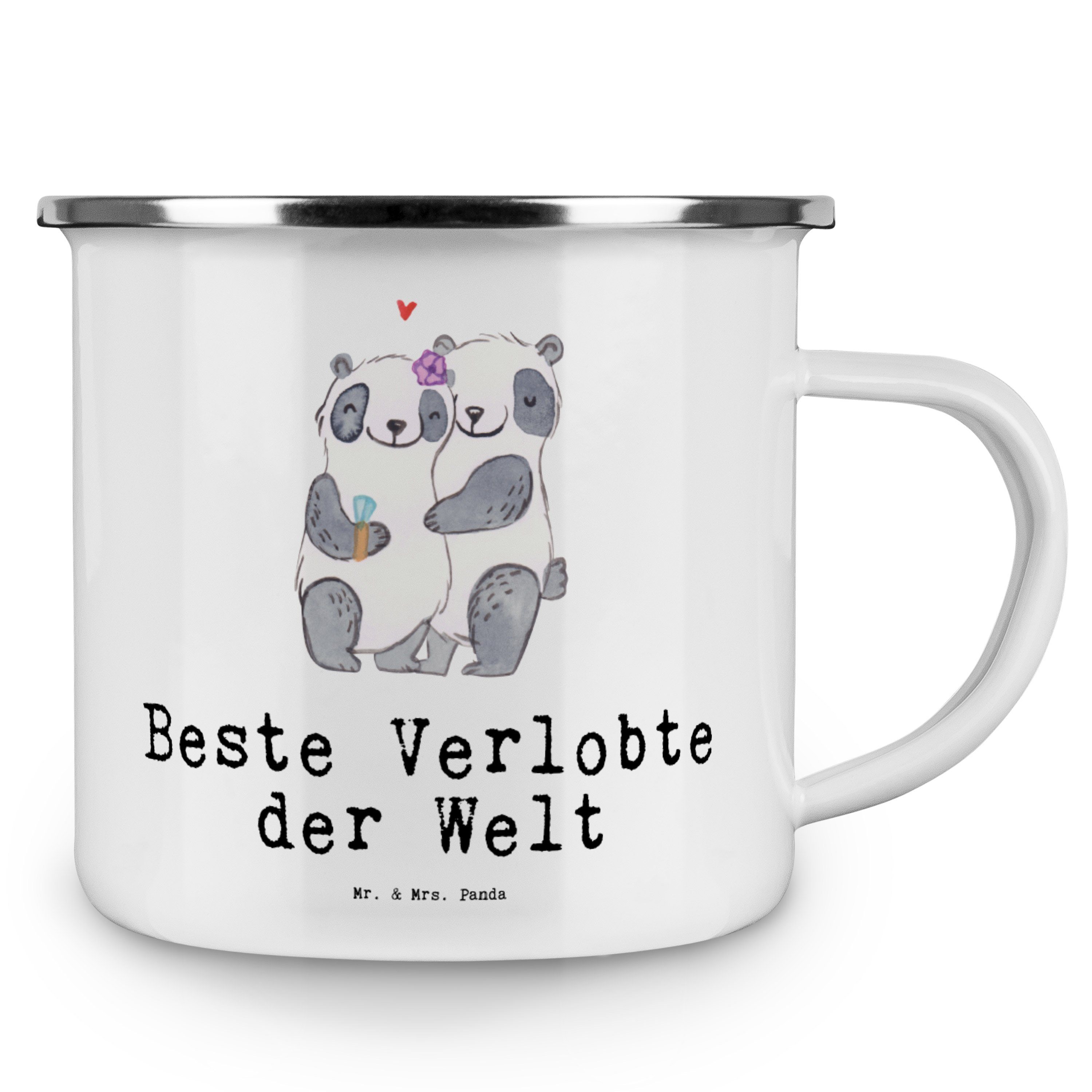 Geschenk, Traumfrau, Weiß Panda der Emaille Welt Verlobte - - Beste Mrs. Ho, Becher Panda Danke, Mr. &