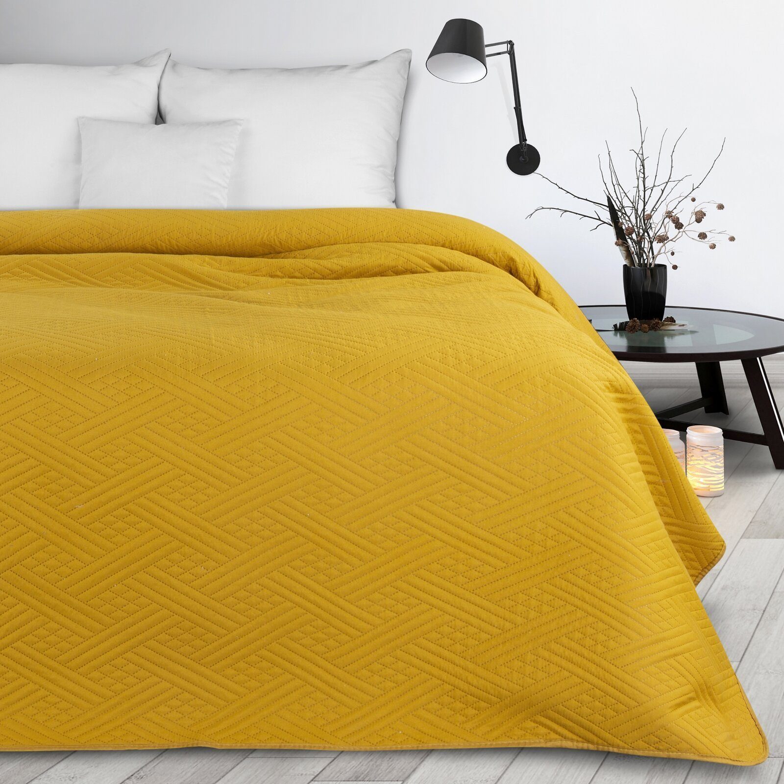 Design91 Tagesdecke Bettrüberwurf Steppdecke Allzweckdecke, Gesteppte günstig online kaufen