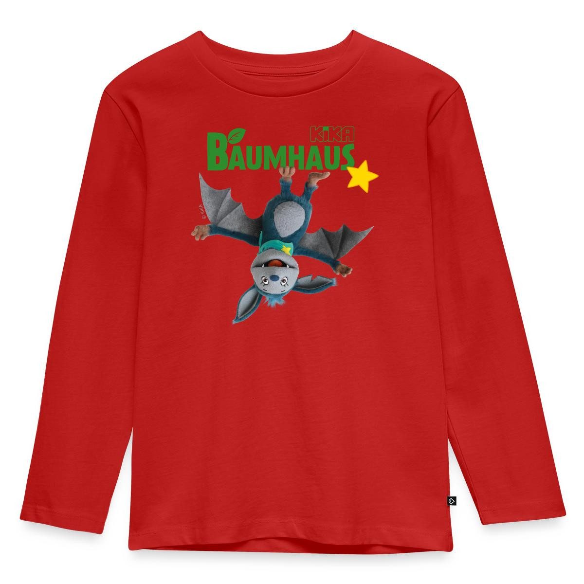 T-Shirt KiKA-Baumhaus mit Fidi Hängt vom Logo Kinder Premium Langarmshirt