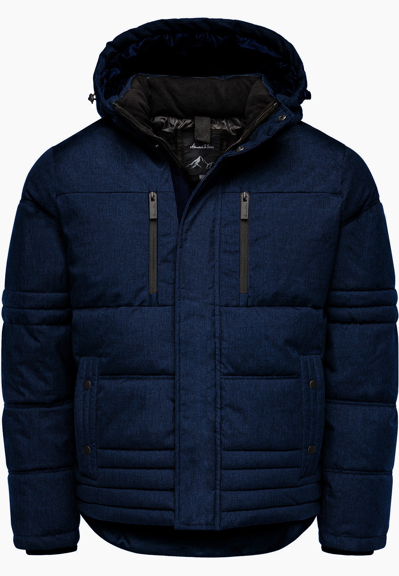 Amaci&Sons Winterjacke COYOTE Winterjacke Herren Gefütterte Dicke Winter Jacke für Männer mit Kapuze