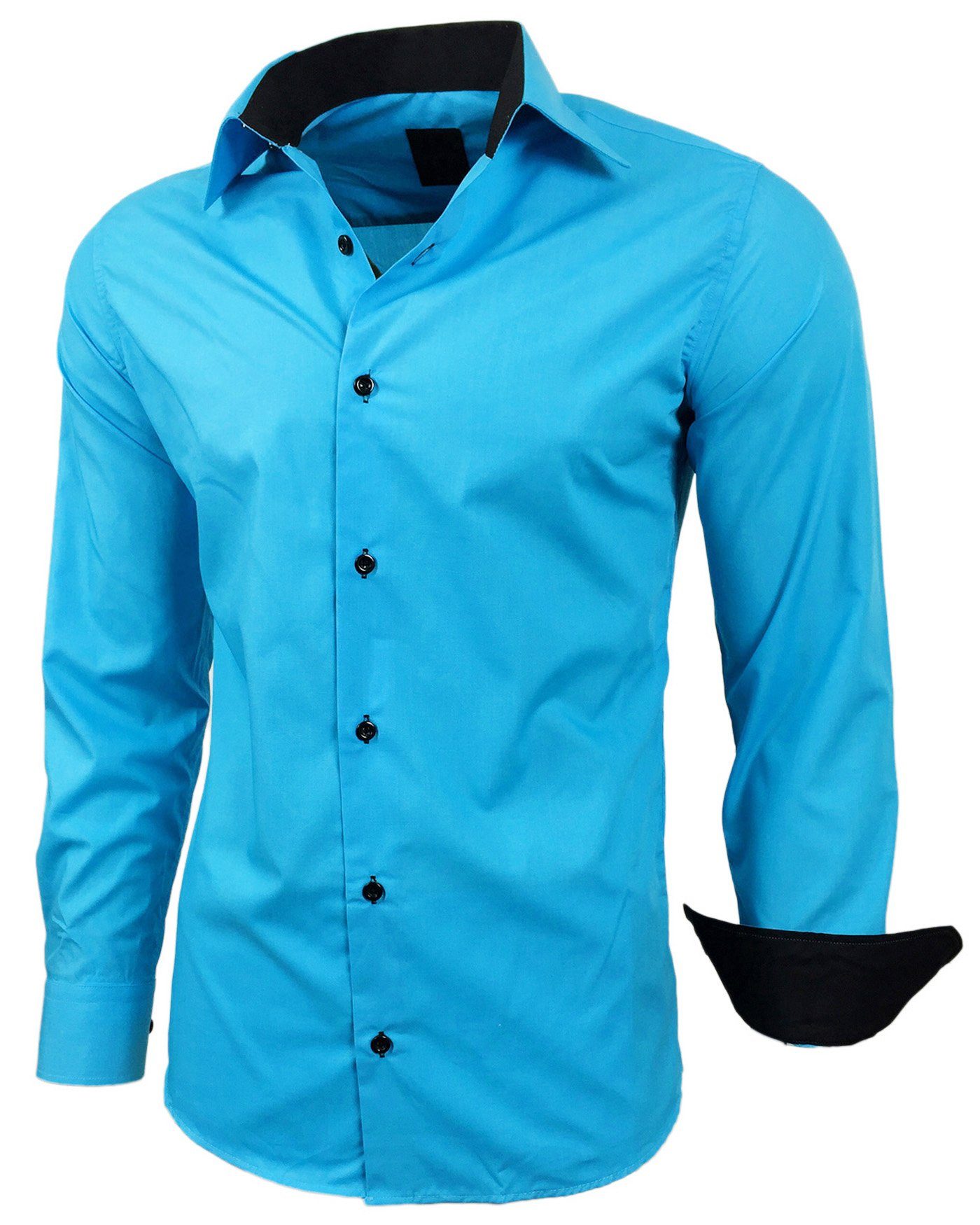 Kayhan Camicia Uomo Manica Lunga In Cotone, Vestibilità Slim Fit, Colore Grigio Chiaro, Taglie Forti Fino A 6XL