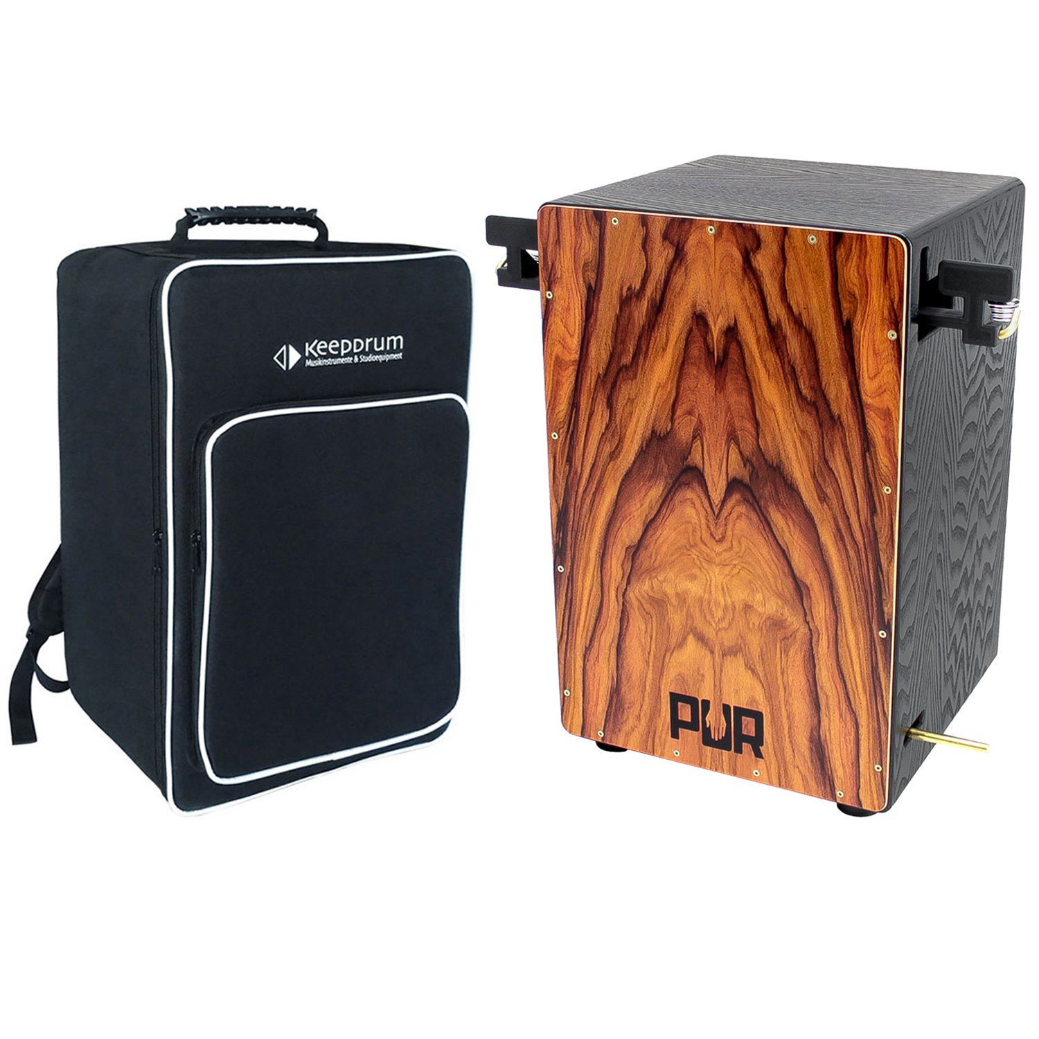 PurPercussion Cajon PC7699 Vision Pro Double HiHat Santos Palisander