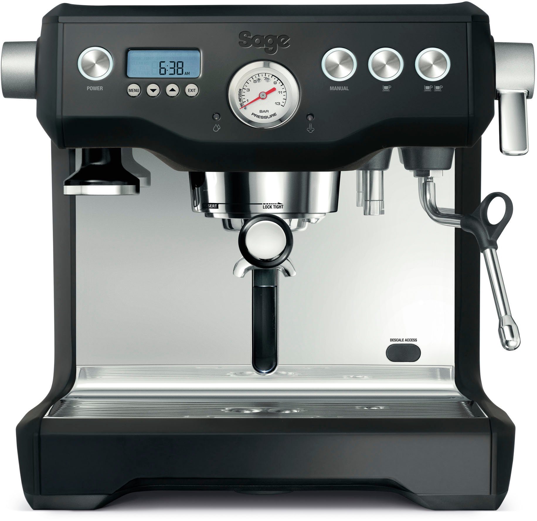 the Black Espressomaschine SES920BTR, Dual Truffle Sage Boiler,